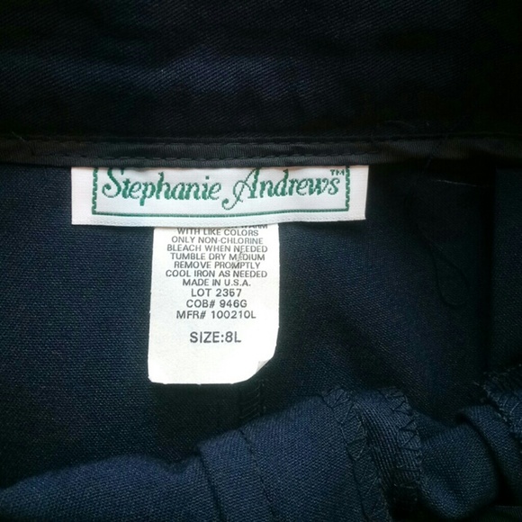 Vintage Stephanie Andrews Blue Pants Size 8L - Picture 5 of 6